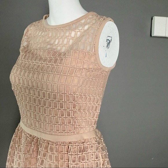 Gorge Maje embroidered overlay fit & flair dress small - Picture 5 of 11